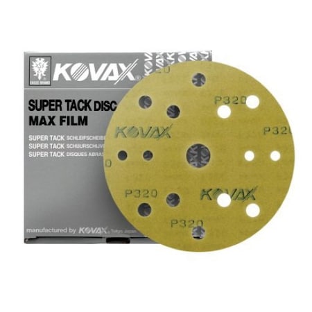 Eagle Abrasives High Performance Sanding Disc, 6 in, 15 Holes, 500 Grit, 50PK 523-0500